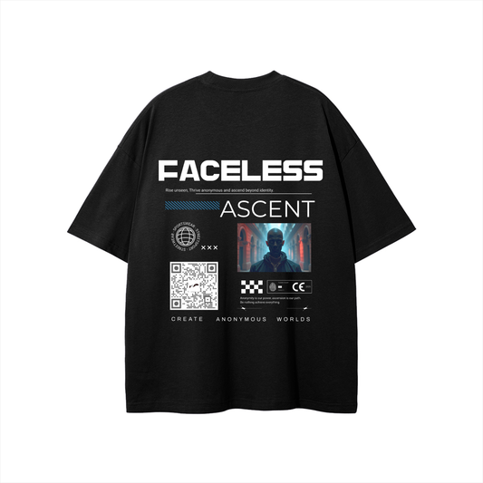 Street Series QR Tee Black | Unisex Loose Fit Cotton Tee